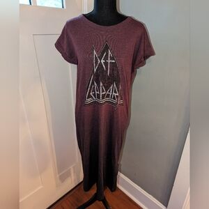 Dreamr Def Leppard Midi Dress HTF Small